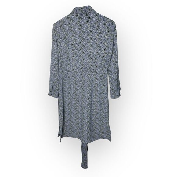 Akris Punto Marla Abstract Diamond Print Long Sleeve Dress Size US 6 - Picture 3 of 8